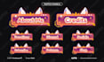design a cute elegant futuristic vtuber twitch panels