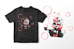 create groovy hippie t shirt design