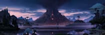 create an illustration and concept art for a landscape