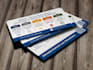 create professional luxury business card design with qr code