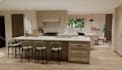 design kitchen interior in 3d and render