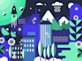 geometric art shapes, geometric pattern  and flat design using adobe illustrator