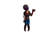 create a horror pixel art theme