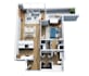 convert a 2d floor plan to 3d floor plan with fast delivery