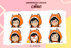 do cute animated custom emotes with my chibi style