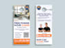 do door hanger design for cleaning, real estate, roofing, solar, lawn care