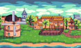 create a pixel art wallpaper or background