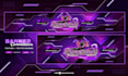 design cute elegant futuristic vtuber banner
