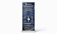design a professional roll up banner and retractable stand