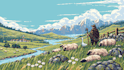 draw awesome pixel art character or background