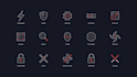 design simple modern custom icon set