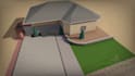 design layout 2d, landscape garden, backyard, pool