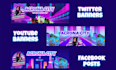 design instagram twitter posts and banners for your business