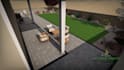 design layout 2d, landscape garden, backyard, pool