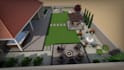 design layout 2d, landscape garden, backyard, pool