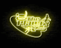 do initial neon text logo with unique animated GIF