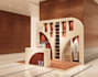 design booth, kiosk event design with 3d render drawing