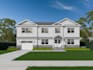 create 3d model and render one exterior view with landscape
