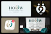 do clever negative space logo in 24 hours