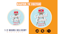redraw, vectorize, convert logo or graphic to vector