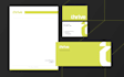 design a modern business card and stationery