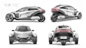 sketch a car or vehicle design concept using digital drawing