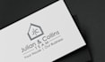 design a modern real estate logo with initials or symbols