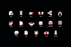 design simple modern custom icon set