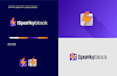 design modern flat tech app saas ai platform software logo