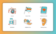 create modern icon design, custom icons and vector icon set