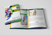 design company profile, trifold brochure, bifold flyer, pamphlet, print, digital