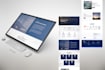 figma website design ux ui wordpress with logo and business card