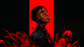 create a horror pixel art theme