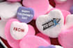 put your logo or text on valentine heart candy