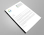 design a modern word editable letterhead