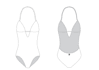 illustrate fashion technical drawing for intimates