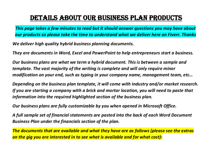 business plan examples club
