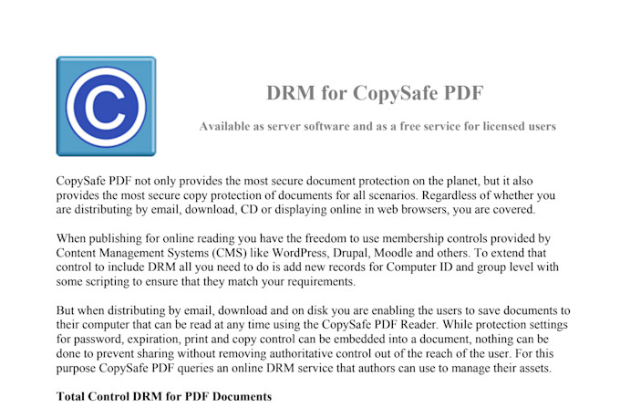 copy protect PDF from all copy