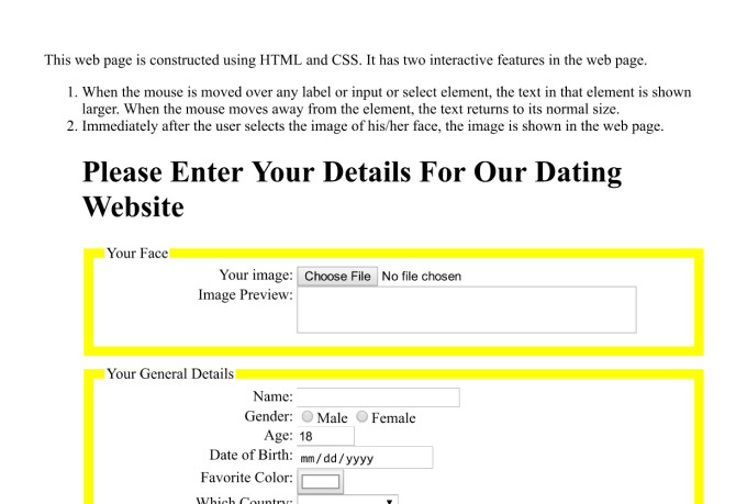 Create html,css and javascript page by Pjagnere | Fiverr