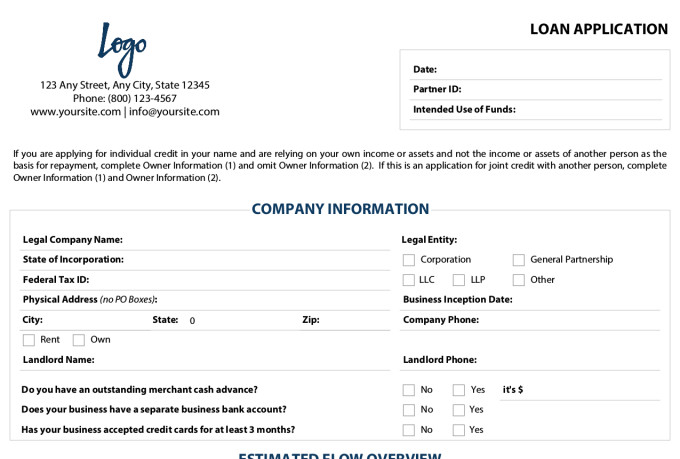 Give you a fillable pdf business loan application form by Pdfhelper ...