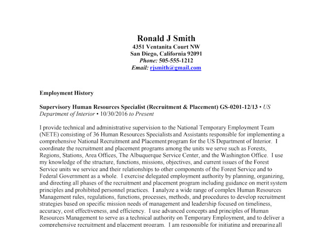 Review Your Resume For Federal Jobs By Rleblanc341