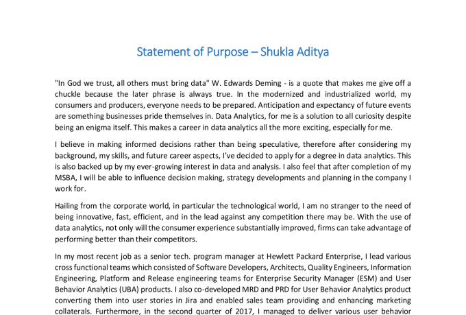 Edit personal statement