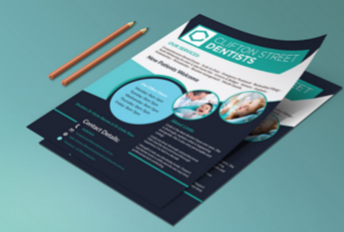 design dental medical flyer brochure