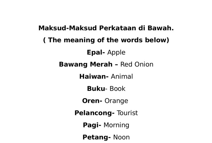 Translate 500 Malay Words To English For You By Nicolemekulis