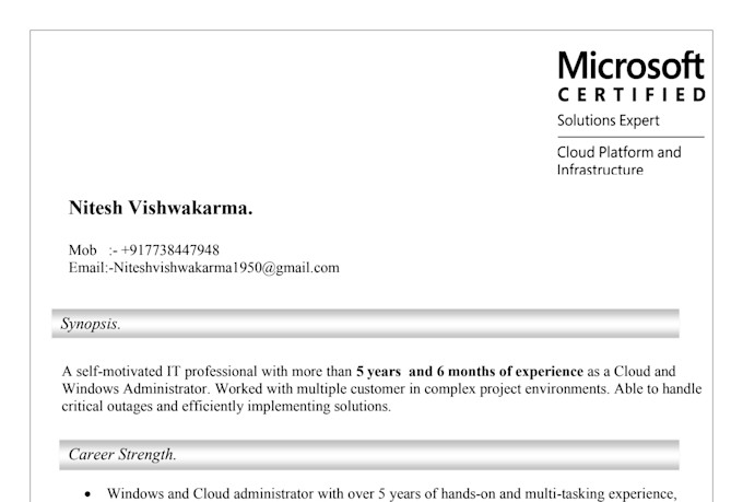 work on azure,office 365,m365,intune,server,migration