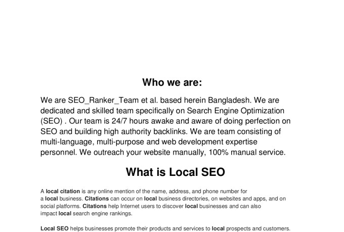 Be Local Seo Citation Agency To Rank Website On Google By Seo Ranker Team