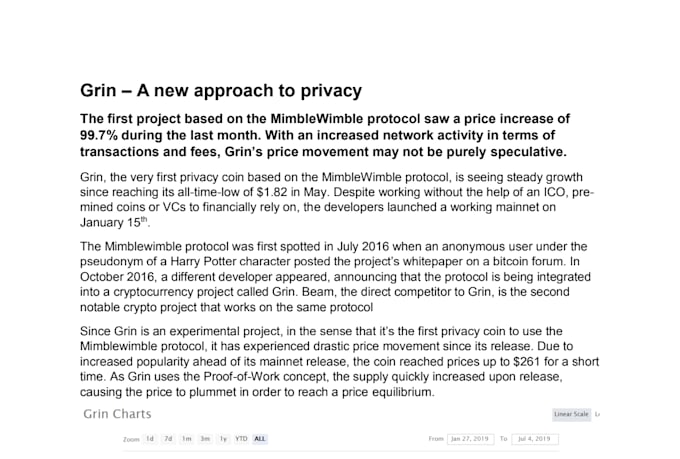 write news and research articles about crypto and blockchain
