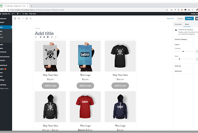 design and build a custom woocommerce website