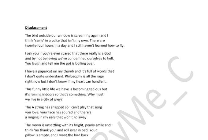 write you an original poem