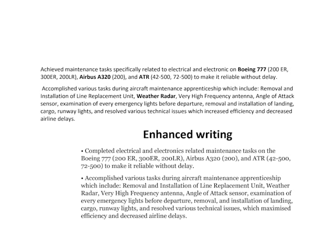 provide formal writing and content writing